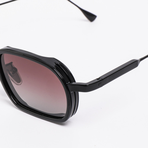 Men Retro Square Metal Pilot Windsor Ring Sunglasses Eyewear