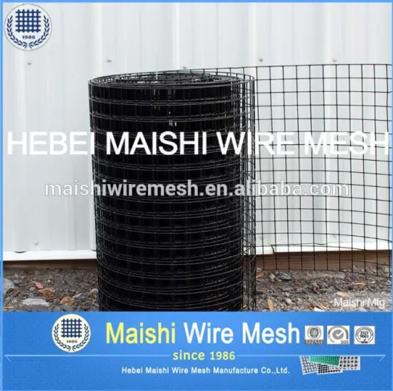 1/2" Sq Black PVC Coated welded wire mesh