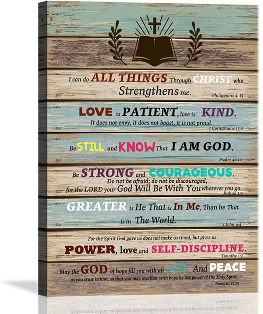 Inspirational Wall Art Scripture Bible Verse