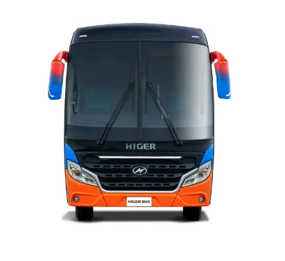 New Luxury Coach Bus: Higer RHD Orange Diesel Bus with High-Quality Seats