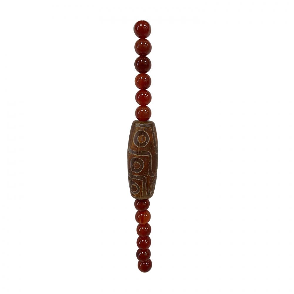 Craft Printed Red Agate Beads for Jewelry Making