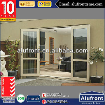 tempered glass aluminium hinges door