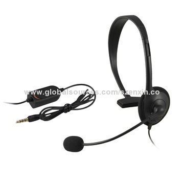 Black promotional headphone for PS4