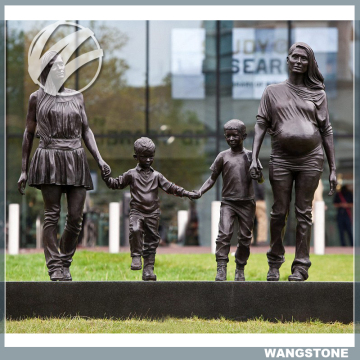 Bronze Happy Mother and Child Garden Sculpture