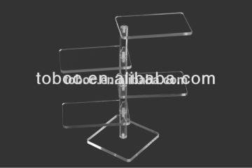 Four-tier Rectangular High Quality Clear Acrylic Tabletop Handbag Display,Perspex Purse Stand,Plexiglass Bag Rack