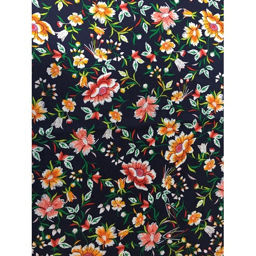Tissu d&#39;impression Rayon Challis 32S, motif de broderie