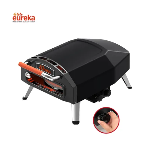Luxury Stainless Steel Pizza Grill Outdoor Rotating Gas Burner Pizza Oven