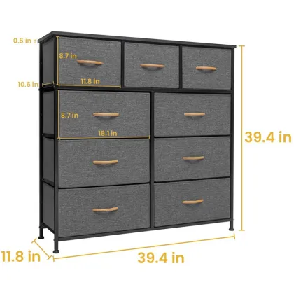 9 fabric drawers storage organizer with drawers