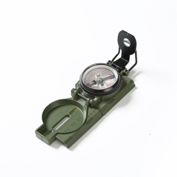 Olive Drab Phosphorescent Lensatic Compass: Waterproof and Accurate Hand Held Compass with Pouch
