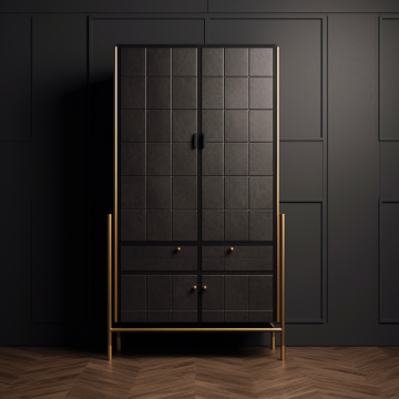 Sra. Woods: muebles modernos de lujo italiano: armarios de madera maciza con almacenamiento de ropa en la naturaleza de roble acabado