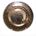 Hammer Embossed Rose Gold Vintage Glass Charger Plates