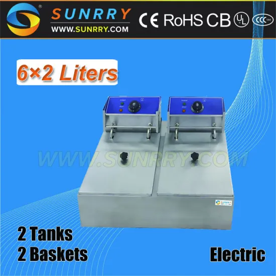 Counter Top Egg Fryer Stainless Steel Tank Hotel Cooker with CE Approval (SY-TF26A SUNRRY)