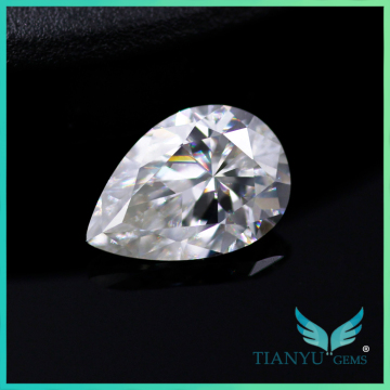 Factory Hot Sale China Moissanite 5*7mm Pear cut , DEF Color Moissanite wedding sets