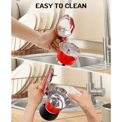 Cappuccino Latte Manual Moka Pot Stovetop Espresso Maker 3 Cup