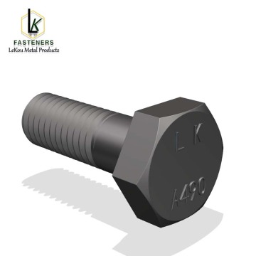 ASTM A490 Балты з высокатрывалай сталі з шасціграннай галоўкай