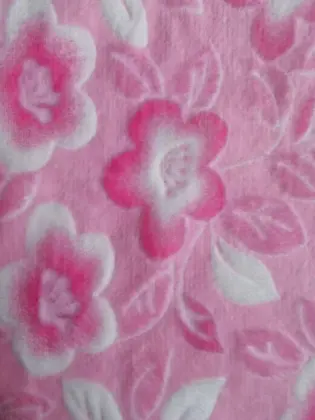 Polyester printed burn out flannel fabric