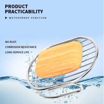 stainless steel hollow out design bathroom soap rack