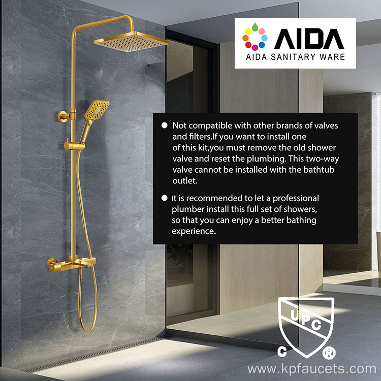 High End Bathroom Gold Luxury Shower Sets