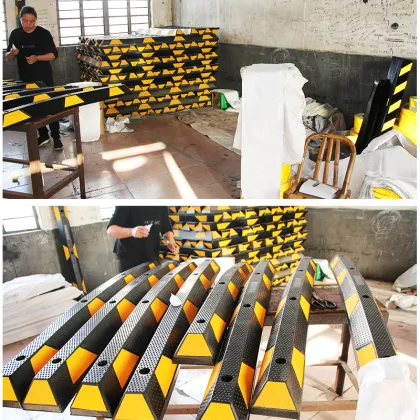 Rubber Plastic Parking Curbs: A Parking Stopper for Garage Floors - Blocks Car Wheels and Acts as an Effective Parking Aid