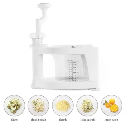 Hand Operated Best Veggie Pasta Spaghetti Maker and Mandoline Slicer for Lowy Carb/Paleo/Gluten-Free Meals