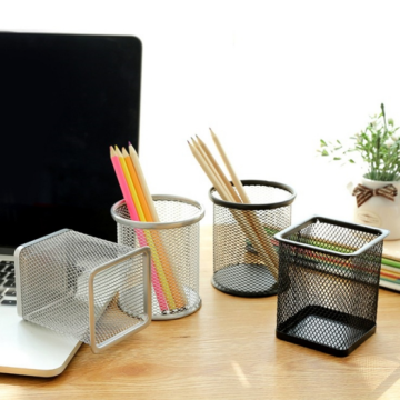 Équipement de table créatif en treillis de fer Conteneur de stylo en métal