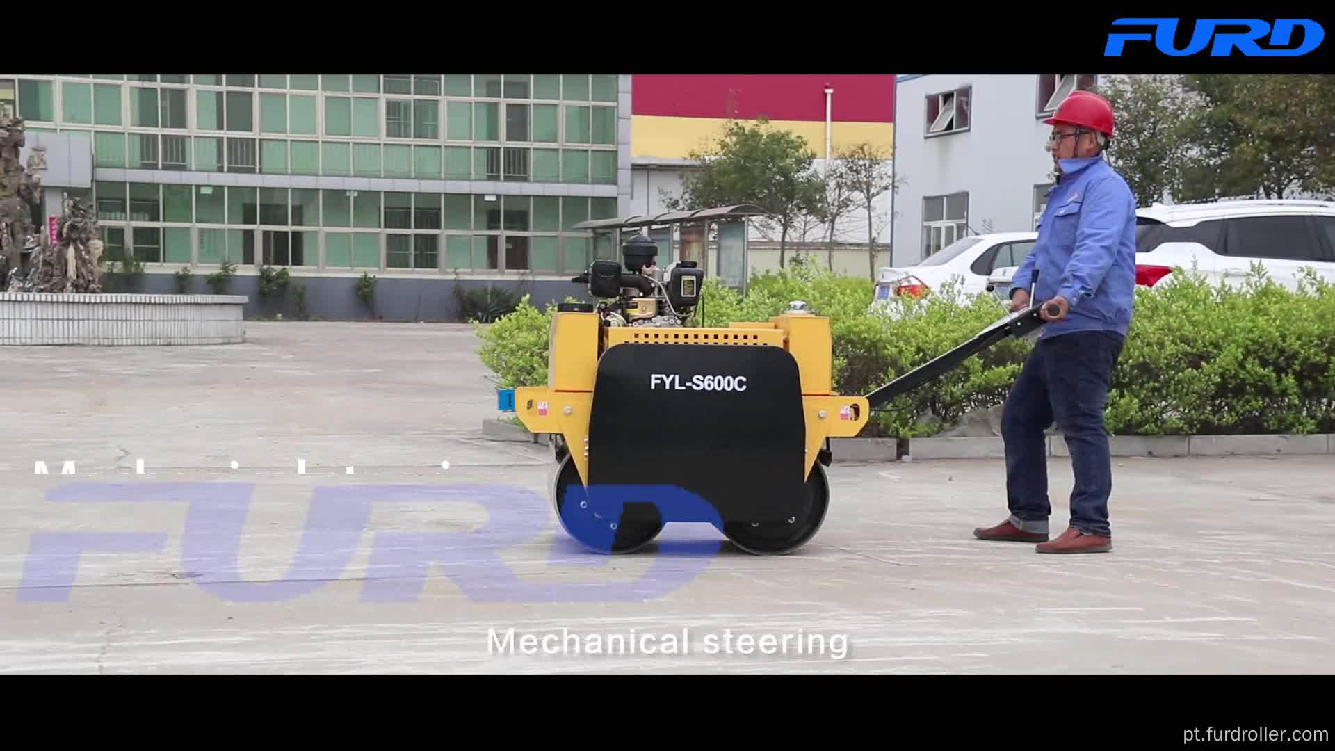 Compactador vibratório do rolo da mão da roda de aço 550KG