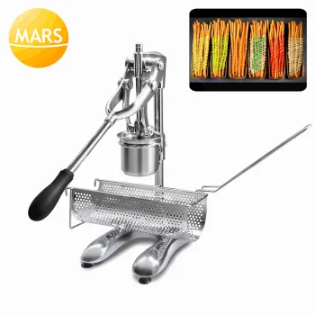 Mashed Long Potatoes Fried Chip Extruders 30CM Super Long French Fries Maker Machine Manual Potato Chips Making Machine