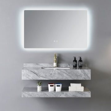Modern European High-Quality Sintered Stone Marble Pattern Bathroom Cabinets & Vanities