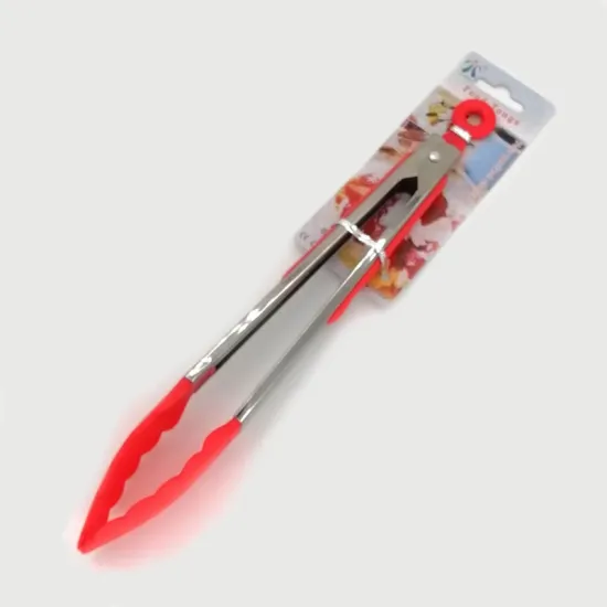 Colorful Silicone Nylon Food Tong Stainless Steel Silicone