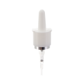 Pulverizador de niebla nasal de 20 mm con virola plateada y tapa antipolvo transparente