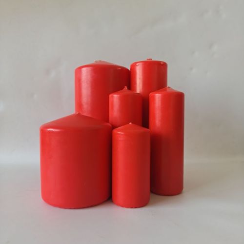 Home Wedding Decoration Red Pillar Candle Home Restaurant