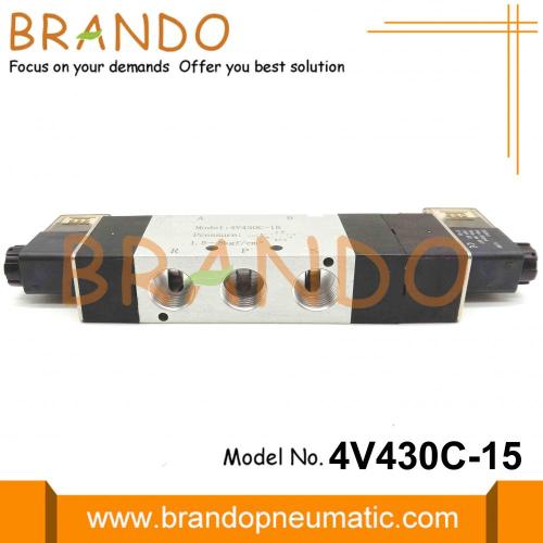 4V430C-15 Vanne de commande directionnelle pneumatique 5 voies AC220V