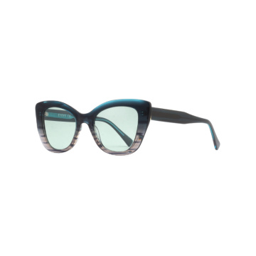 Women Acetate Polarized Slim Cat Eye Acetate Sunglasses