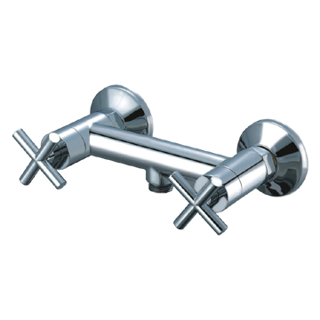 Twin-handle shower mixer exposed fitting