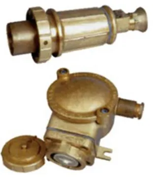 Marine Brass High-Current Watertight Plug, Socket, and Chain Switch