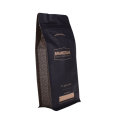 Biodegradable Custom Printed Coffee Bean Packaging Kraft Paper Flat Bottom Pouch With Zipper & Valve