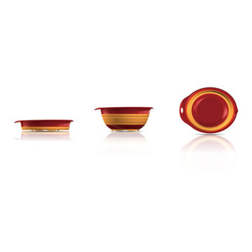 Hot Selling Collapsible Silicone Bowl: Red & Green - Eco-Friendly & Convenient