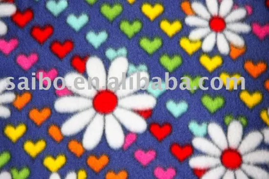 custom design printed polyester fleece fabric for garment