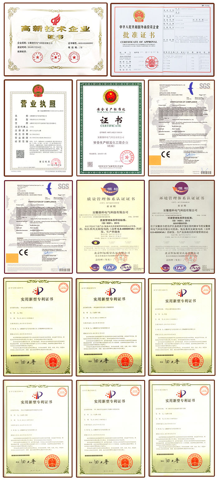 generator certificates