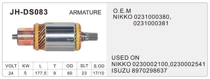 truck starter parts-JH-DS083-X