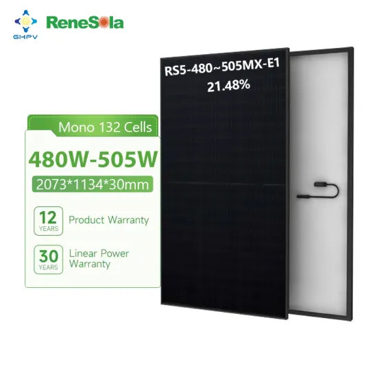 Renesola Mono Solar Panels: All-Black Models in Europe Rotterdam Warehouse - Prices for 480W, 485W, 490W, 495W, 500W, and 505W P-Type Photovoltaic Panels