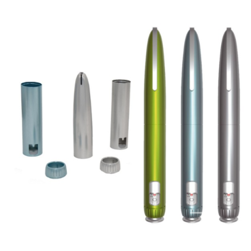 Metal packaging Drug' delivery components