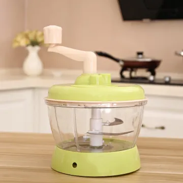 Good Quality Small Size Plasitc Meat Grinter/Chopper with Moving Handle