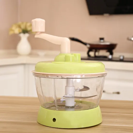 Good Quality Small Size Plasitc Meat Grinter/Chopper with Moving Handle