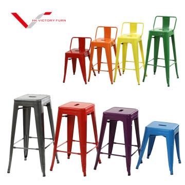 Retro Stackable Metal Chairs for Patio, Restaurant, Coffee Shop, and Bar Stools
