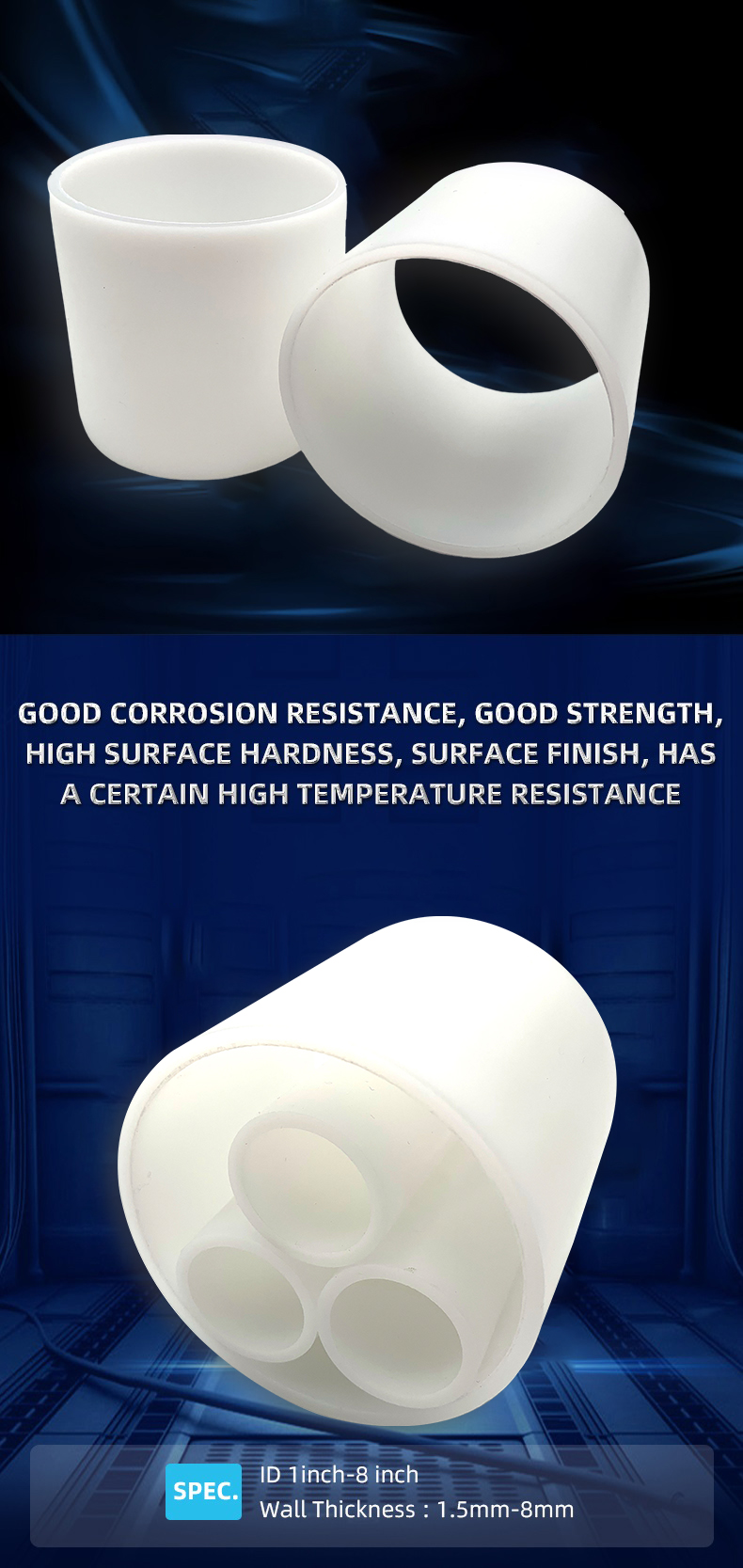 3 Inch PE Plastic Core Tube