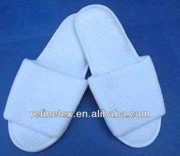 Disposable Embroidery hotel velour slippers