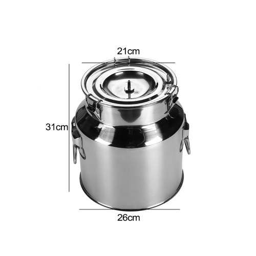 14L Cow Goat Sheep Milker Electric Milking Machine Stainless Steel Bucket Double Heads Silicone Hose With Restriction Valve