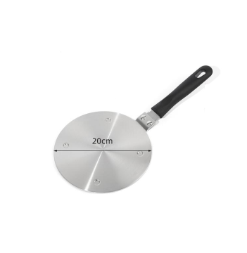 24 cm Nicht -Stick -Edelstahl -Gasherdbodenbodenheizung Fleischtauerteller mit Griff