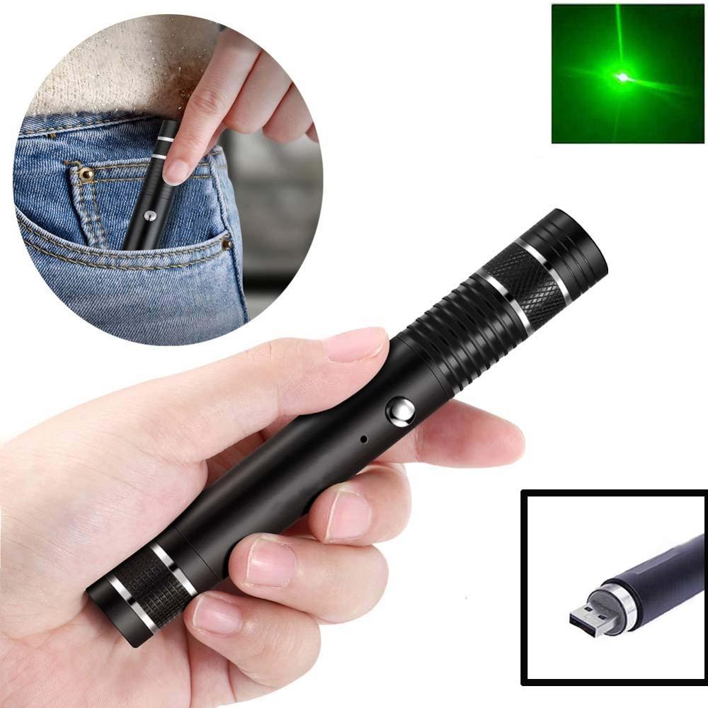 High Power Green Laser pointer USB Rechargeable Built-in battery Laser Sight 10000m 5mw Adjustable Focus Lazer laser Pen pointer